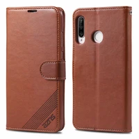 azns leather flip case for huawei nova 4e p30 luxury vintage wallet pattern pu cover for huawei p30 lite p30 pro tpu phone case