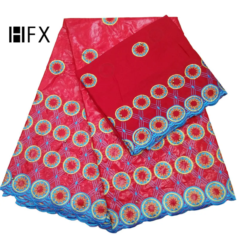 HFX африканская ткань белый/розовый Нигерия вышитые Базен Riche Getzner свадебное