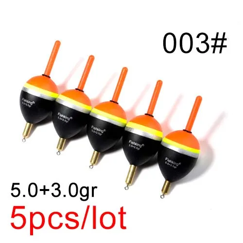 5g-003 FISH KING поплавок для рыбалки, 5 шт./лот, разные размеры, Баргузинский пихтовый поплавок, медная длина 80-85 мм, вес 6,0 г/8,5 г/9,0 г, для рыболовных снастей - Цвет: 5g-003