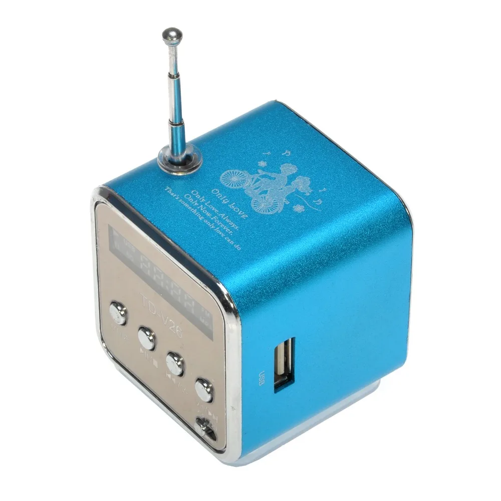 Новая портативная мини колонка с цифровым ЖК дисплеем микроsd TF USB FM радио