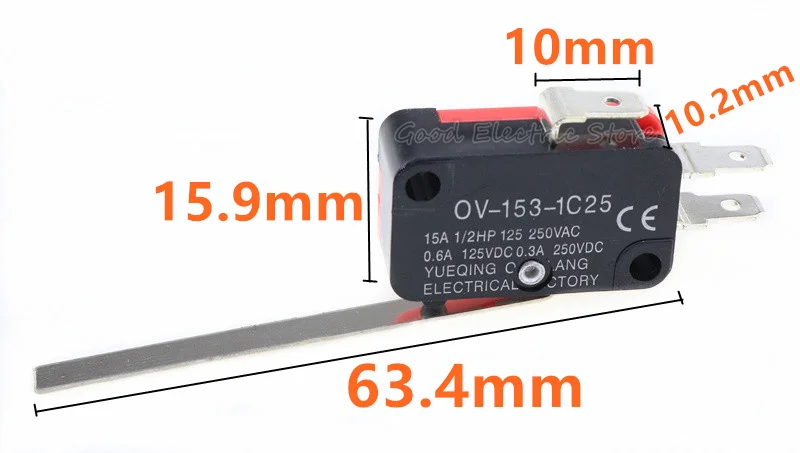 V-153-1C25 V-151-1C25/V-152-1C25/V-153-1C25/V-154-1C25/V-155-1C25/V-156-1C25/V-15-1C25/V-15-1B5/Мгновенный микро концевой выключатель - Цвет: V-153-1C25