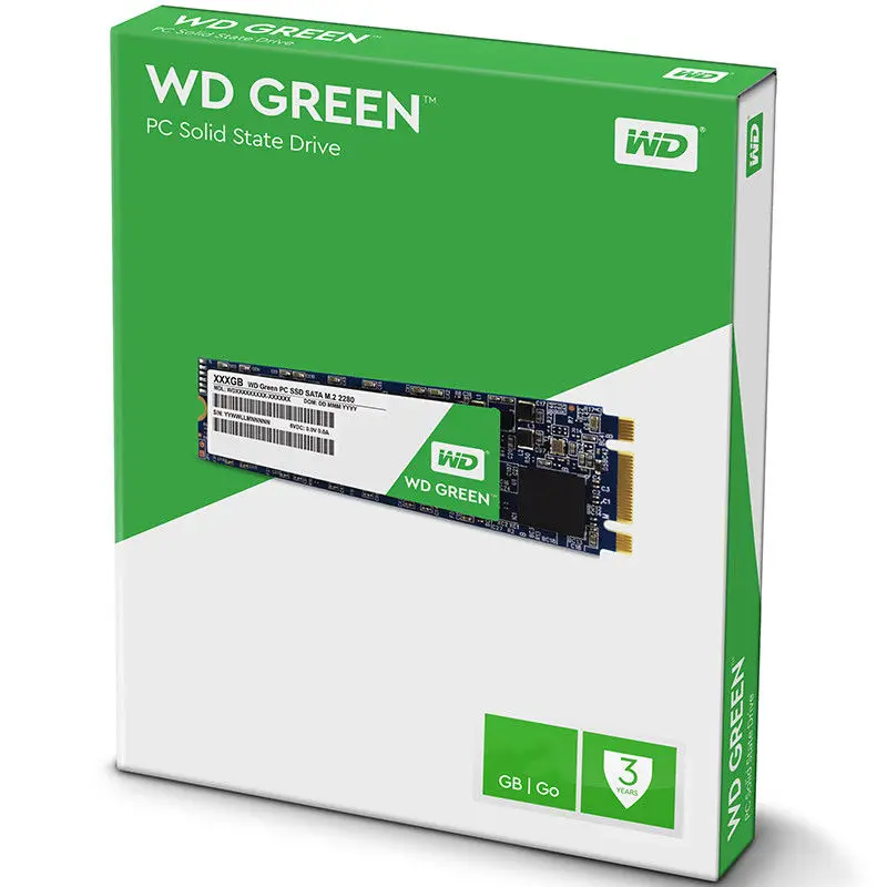 Жесткий диск WESTERN DIGITAL WD GREEN SSD 120 ГБ 240 480 1 ТБ внутренний SATA3.0 M.2 2280 твердотельный