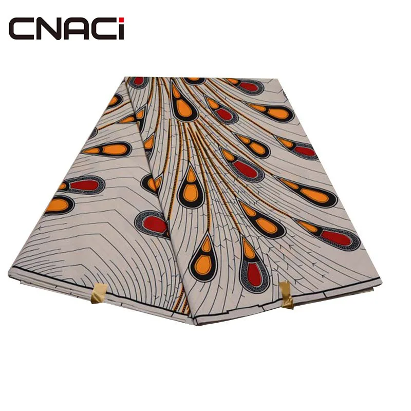 19050001 CNACI 3 Yards Veritable Wax Block Print Fabric Polyester Material Tissus Patchwork Wedding Dress Guaranteed Real Dutch Wax - Цвет: 19050001