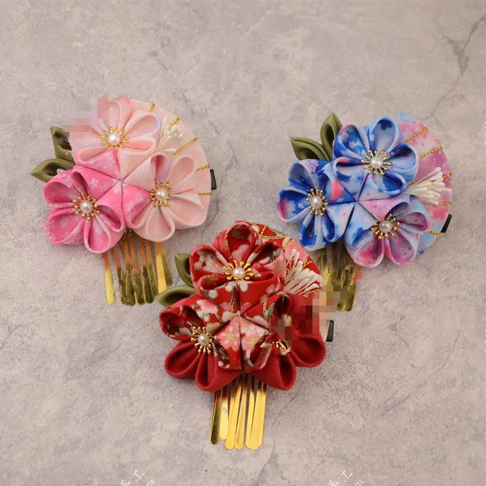 2019 Новый стиль Японский цветочный головной убор с кисточкой шпилька для волос