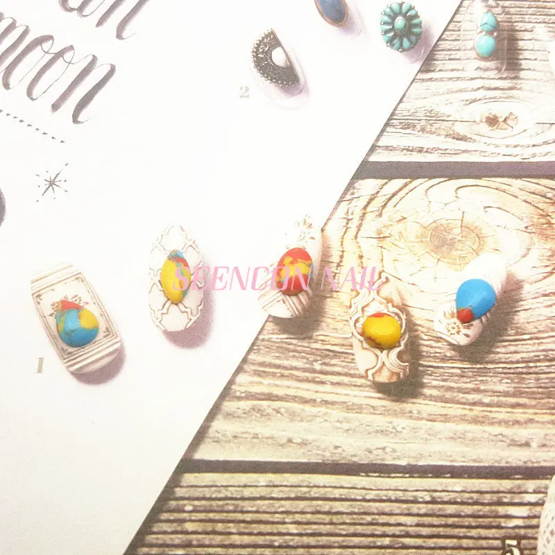 Модные подвески в японском стиле для дизайна ногтей искусственные камни ретро 20