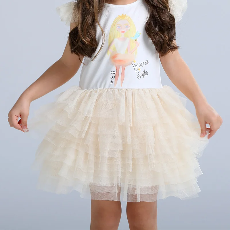 Children TUTU Dresses Baby Girl Clothes Hooyi Royal Blue Layers Girls Pleated Dress 4 5 6 7 8 9 10 Year One-Piece Princess |