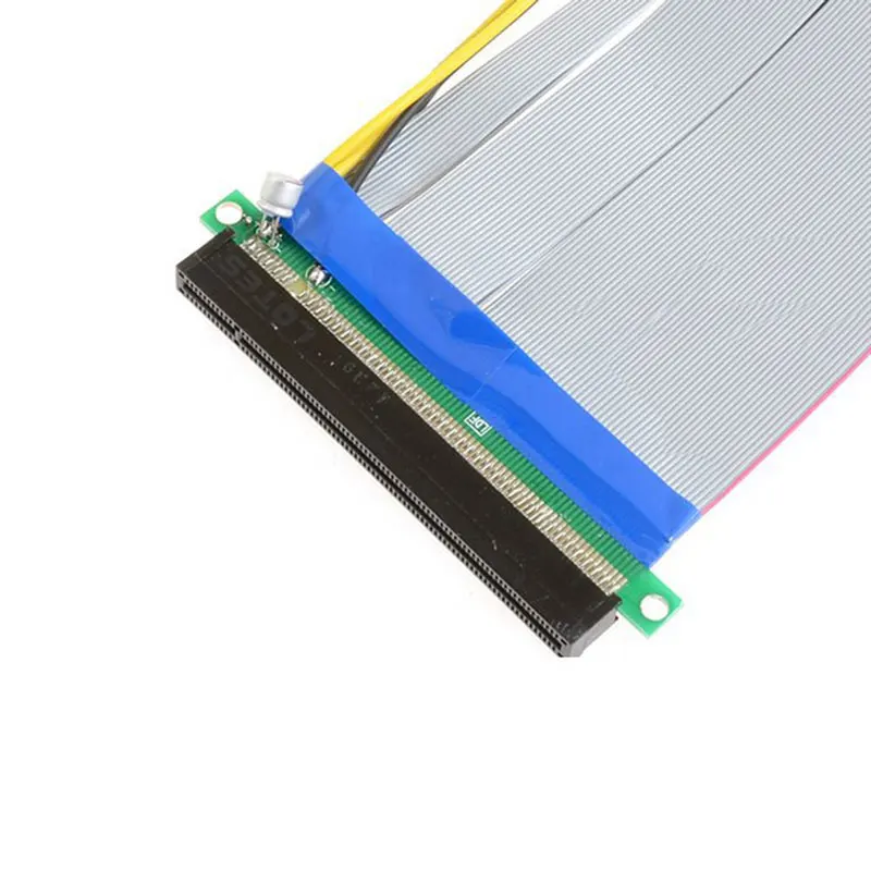Новый PCI-E Express 16X до 16x Райзер Расширитель карты с Molex IDE питания и ленточный кабель