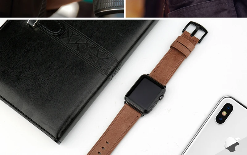 MAIKES аксессуары для часов из натуральной кожи для Apple Watch band 44 мм 42 мм и Apple watch band 40 мм 38 мм iwatch Series 4-1 ремешок