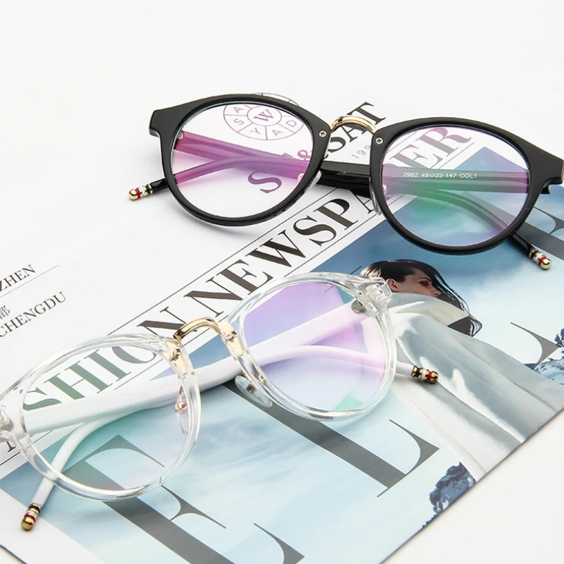 Винтаж очки ретро Для мужчин женщин прозрачные линзы Оправы для очков Nerd Anti UV