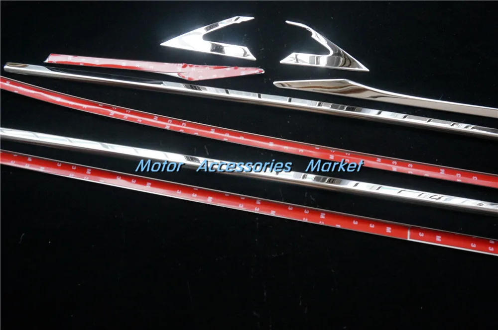 Новинка 8 шт. хромированная нижняя оконная накладка из нержавеющей стали для Honda