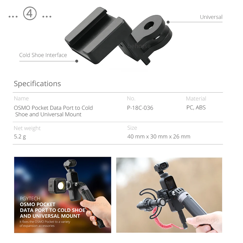 PGYTECH DJI Osmo Карманный складной держатель для телефона кронштейн адаптер крепление селфи палка рюкзак с триподом зажим ремешок аксессуары