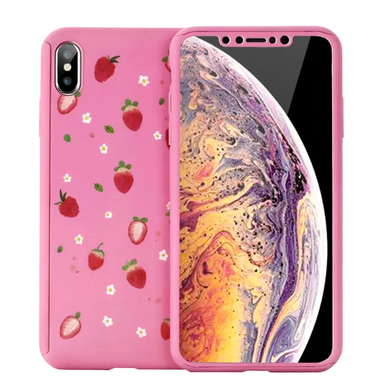 Cqoue для iPhone Xs Max Xr X Тропическое растение лист 360 полностью защищающий жесткий