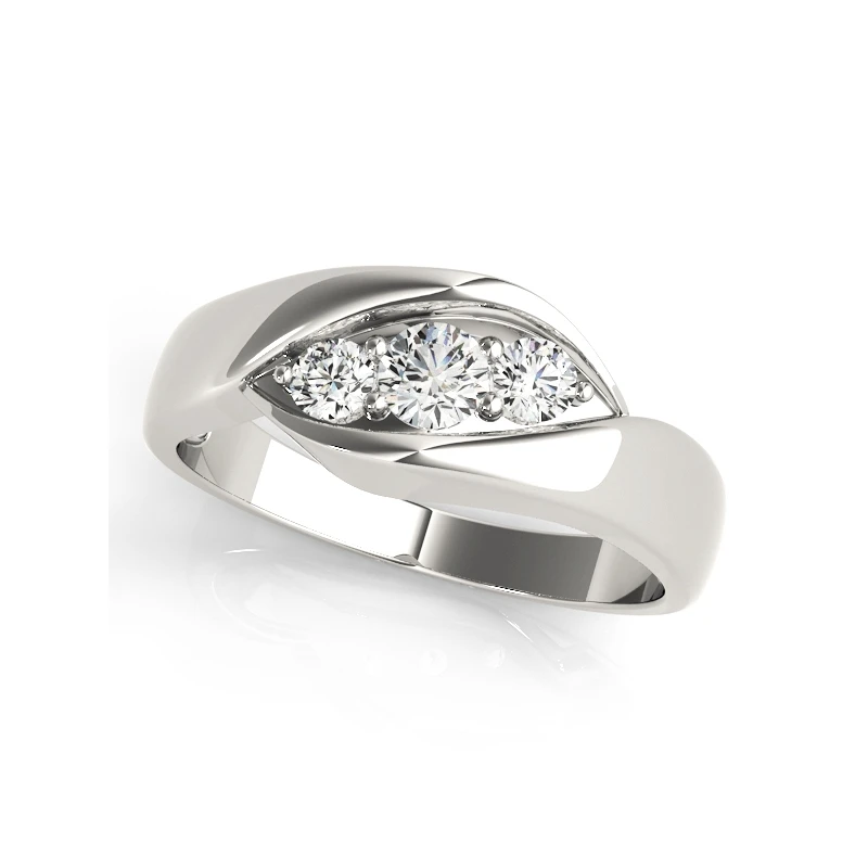 LESF Unique Design 925 Sterlign Silver High end Jewelry Three Stone Silver Ring Finger CZ for Women Wedding Engagement Jewelry