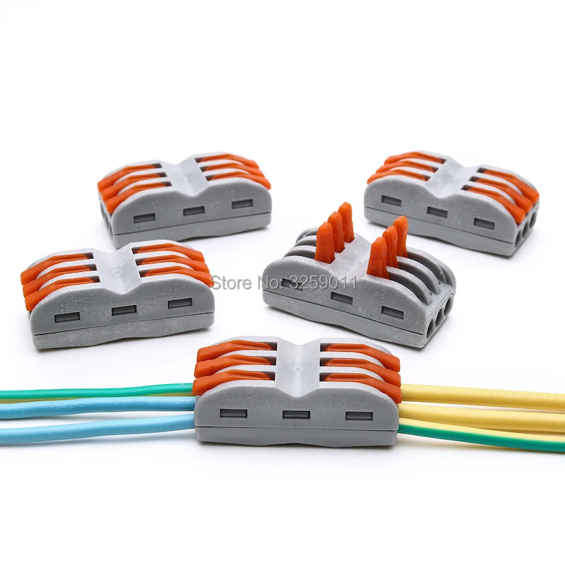 100 шт. SPL-3 PCT-213 222-413 толкатель разъем 6 Pin Универсальный компактный клеммы блок
