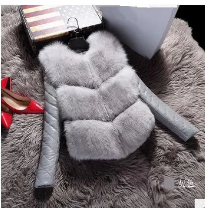 Новое поступление женские лоскутные куртки из овечьей кожи меховые со съемными