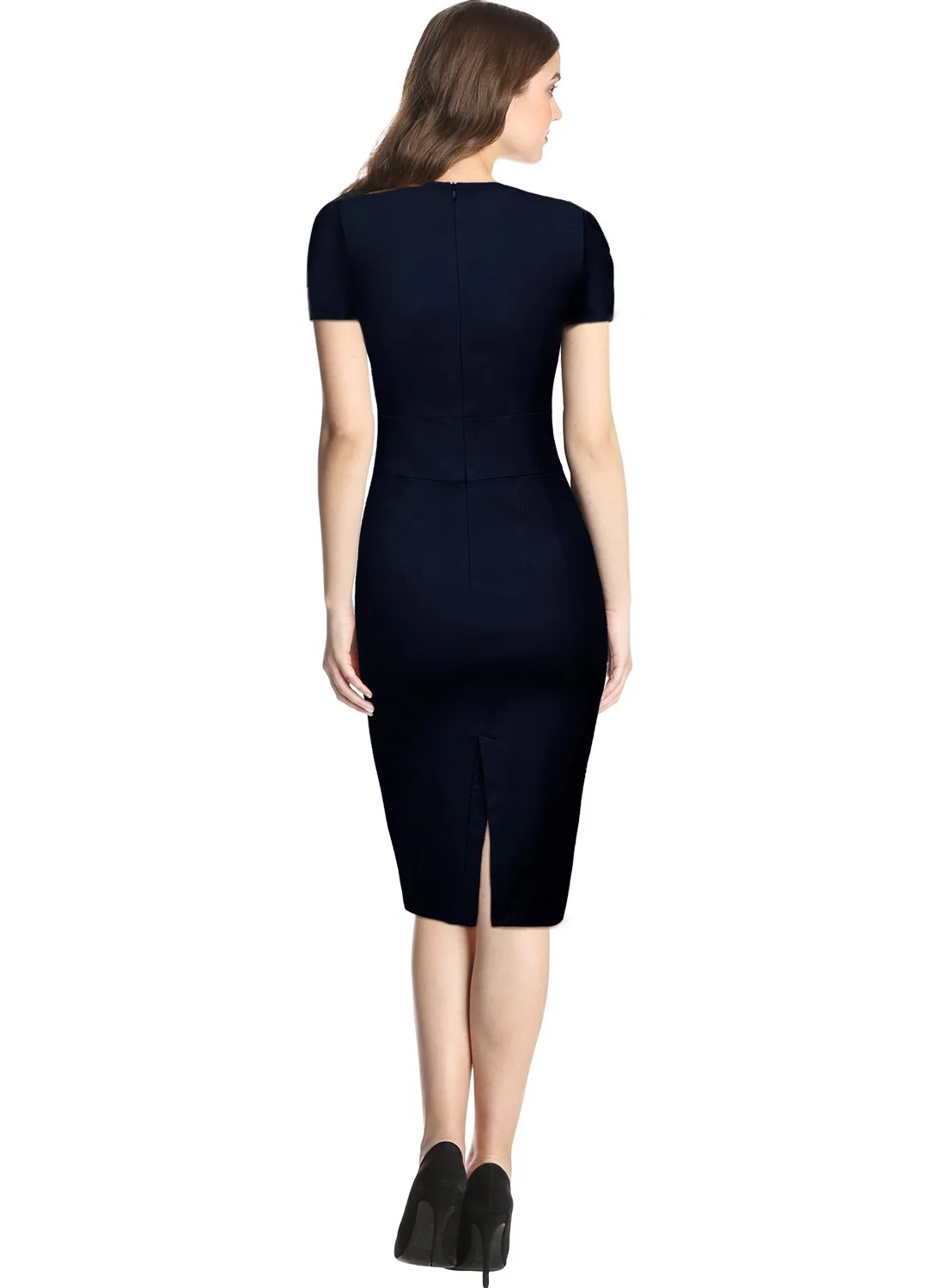 Для женщин Элегантный Винтаж Pin Up лук Ruched Туника квадратным воротником