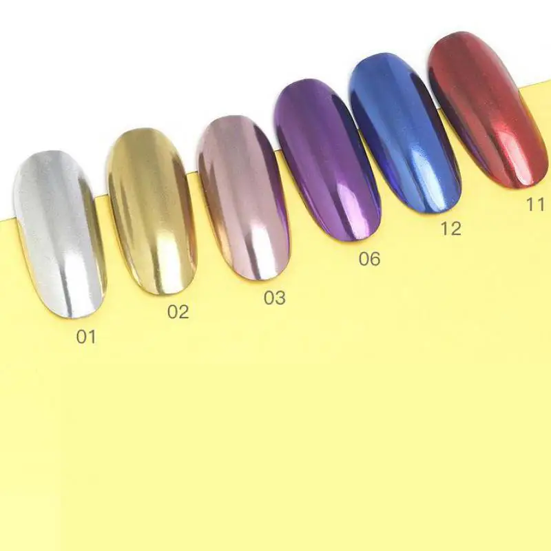 1.5g Mirror Glitter Nail Chrome Pigment Laser Art Decorations Shinning Dust Aurora Powder nail color painting | Канцтовары для
