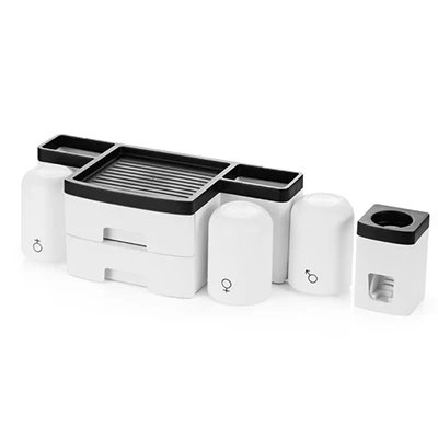 Home toothbrush holder toothpaste squeezer dispenser bathroom accessories sets storage box case household items | Дом и сад