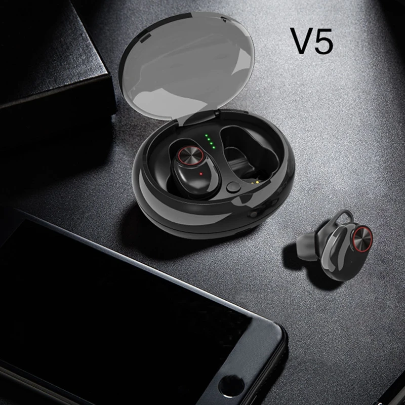 TWS Bluetooth гарнитура V5 беспроводная гарнитура с зарядным устройством для Xiaomi гарнитура музыкальные наушники с шумоподавлением для iphone 8
