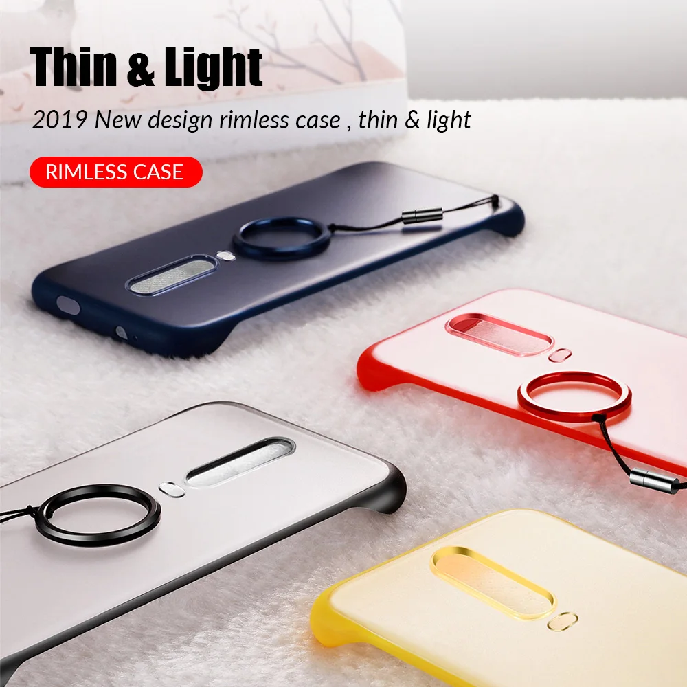 Чехол для телефона безрамный Прозрачный матовый Жесткий Xiaomi mi 10 lite 8 9 SE pro cc9e Redmi K20