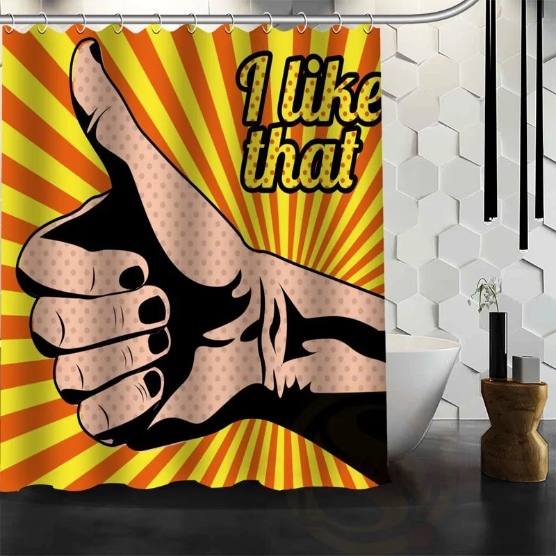 

Best Nice Custom Comic Pop Art Shower Curtain Bath Curtain Waterproof Fabric For Bathroom MORE SIZE WJY&127