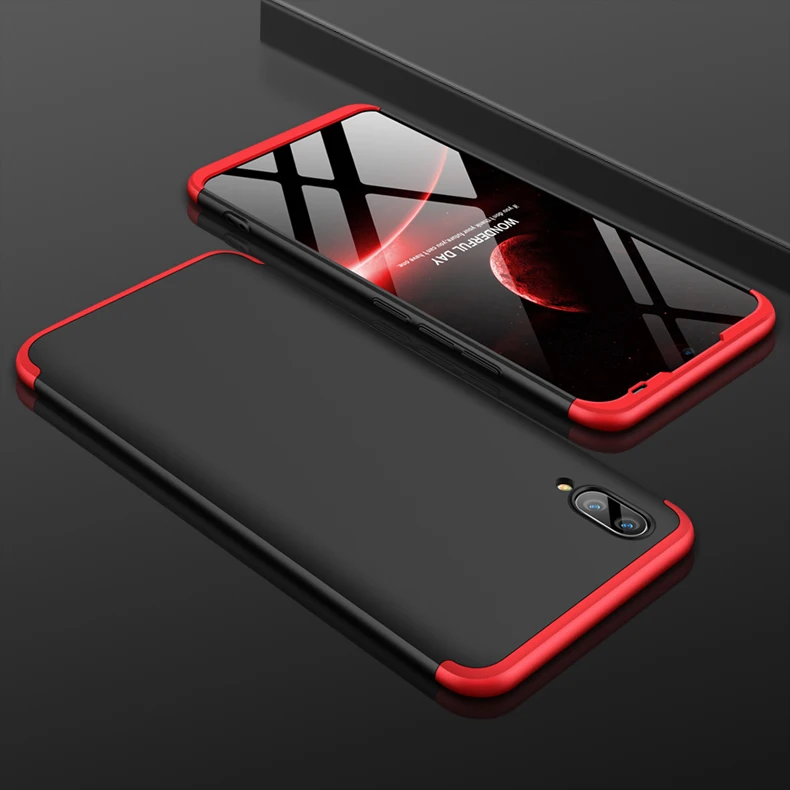 Чехол для VIVO Y91c, роскошный чехол, 3 в 1, полное защитное кольцо, магнитный держатель, ударопрочный корпус для VIVO Y91i Y93s, чехол