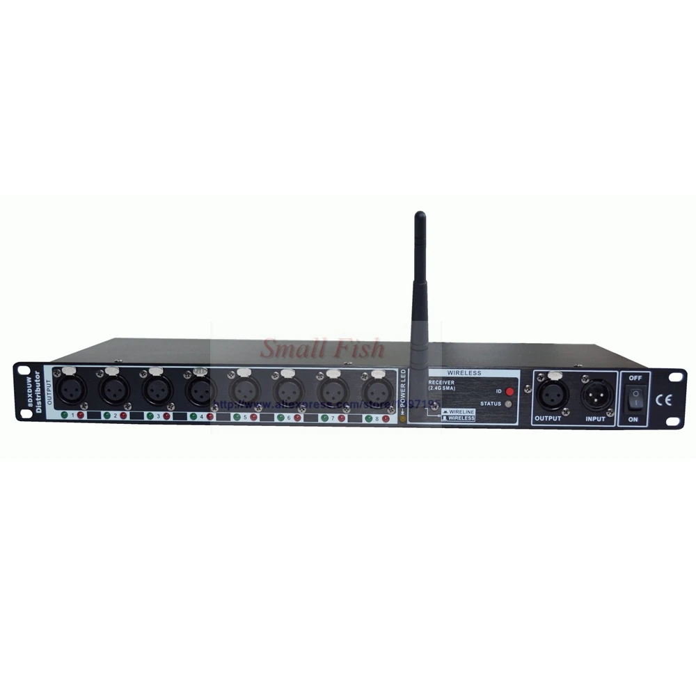 4 шт./лот DMX512 разделитель света усилителя сигнала 8way DMX Дистрибьютор для