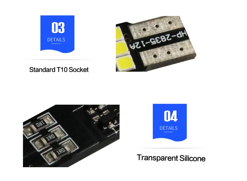 Aeing 1 шт. T10 W5W светодиодный свет лампы автомобиля белого Нет OBC Canbus Error Free 12SMD клиновидные боковые/номерной знак/внутренний и внешний створчатый распашный дверь/лампы для чтения лампа