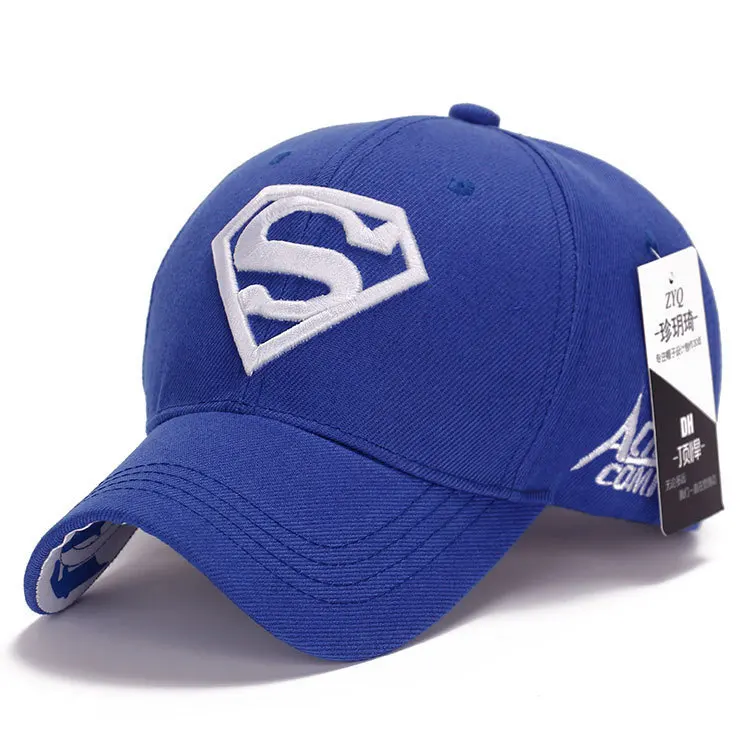 Blue and white Новинка, 3D бейсболка Супермена Gorras, кепка Супермена, бейсбольная кепка для мужчин и женщин, Кепка с бриллиантами, бейсболка для взрослых - Цвет: Blue and white