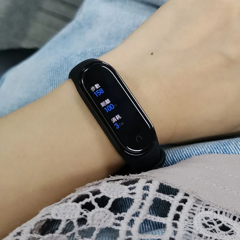 Оригинальный Смарт браслет Xiaomi Mi Band 4 фитнес с цветным сенсорным экраном AMOLED 0 95