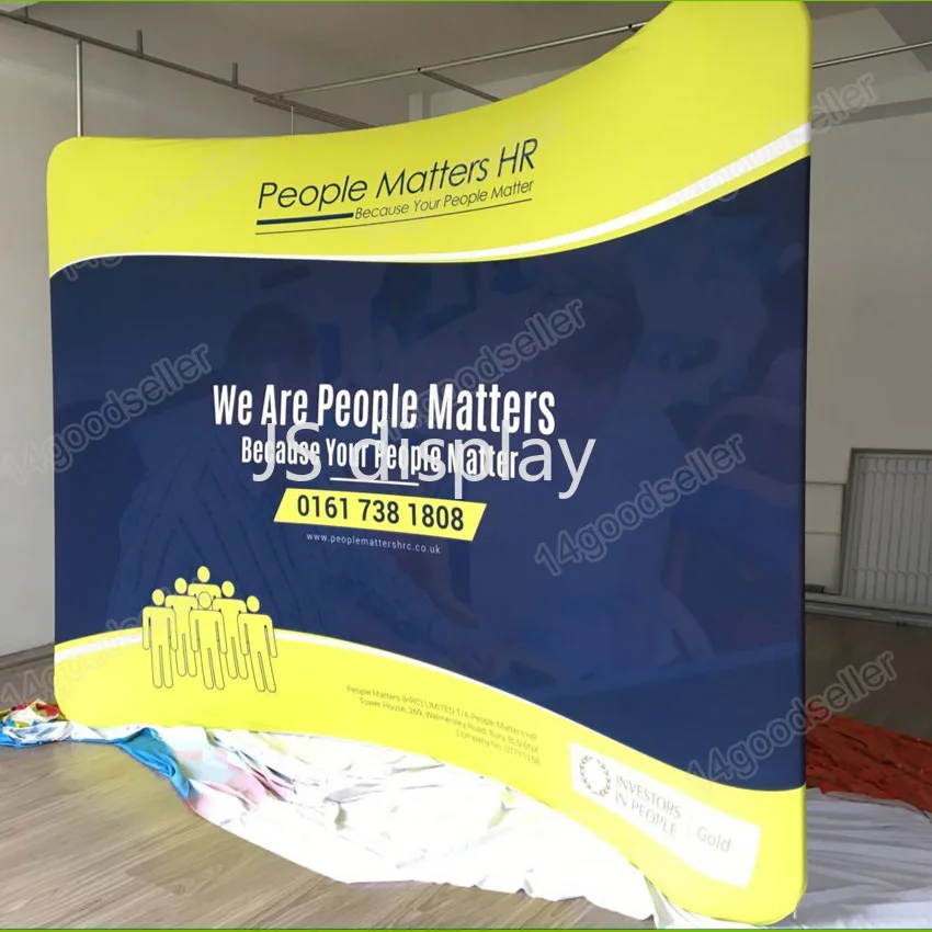 10 футов портативный выставочный стенд Pop Up дисплей с пользовательской