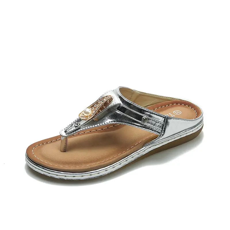 

Summer shoes casual shoes woman 2021 new hot fashion rhinestone women shoes solid color beach shoes plus size