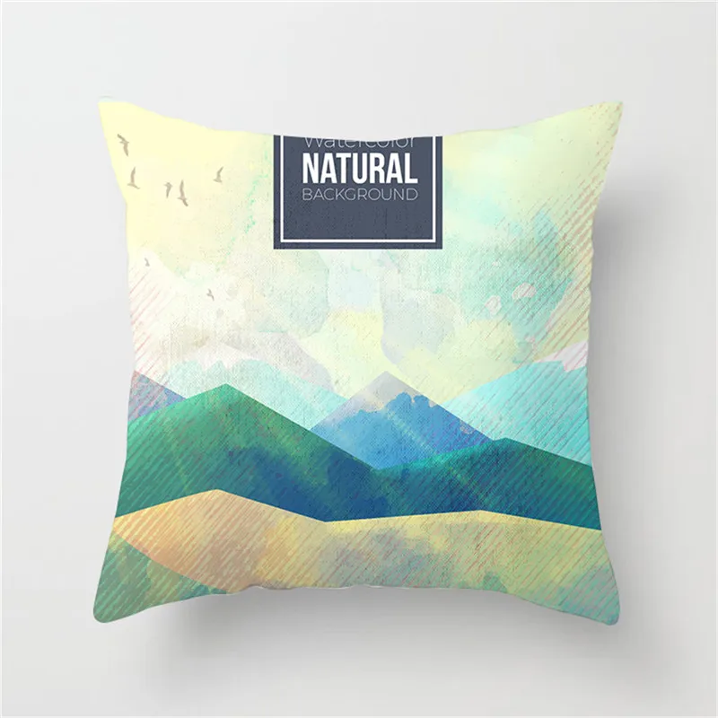 Чехол для подушки с акварельным рисунком Fuwatacchi | Дом и сад