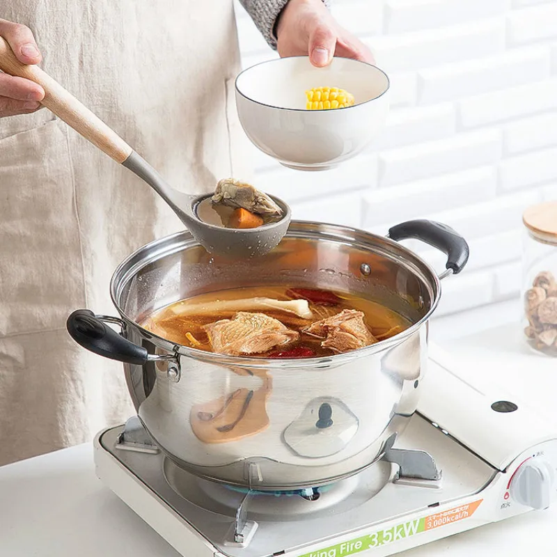 

Stainless steel steamer 2 layer bread steamer pot Household kitchen induction cooker gas stove universal soup pot mx4091420