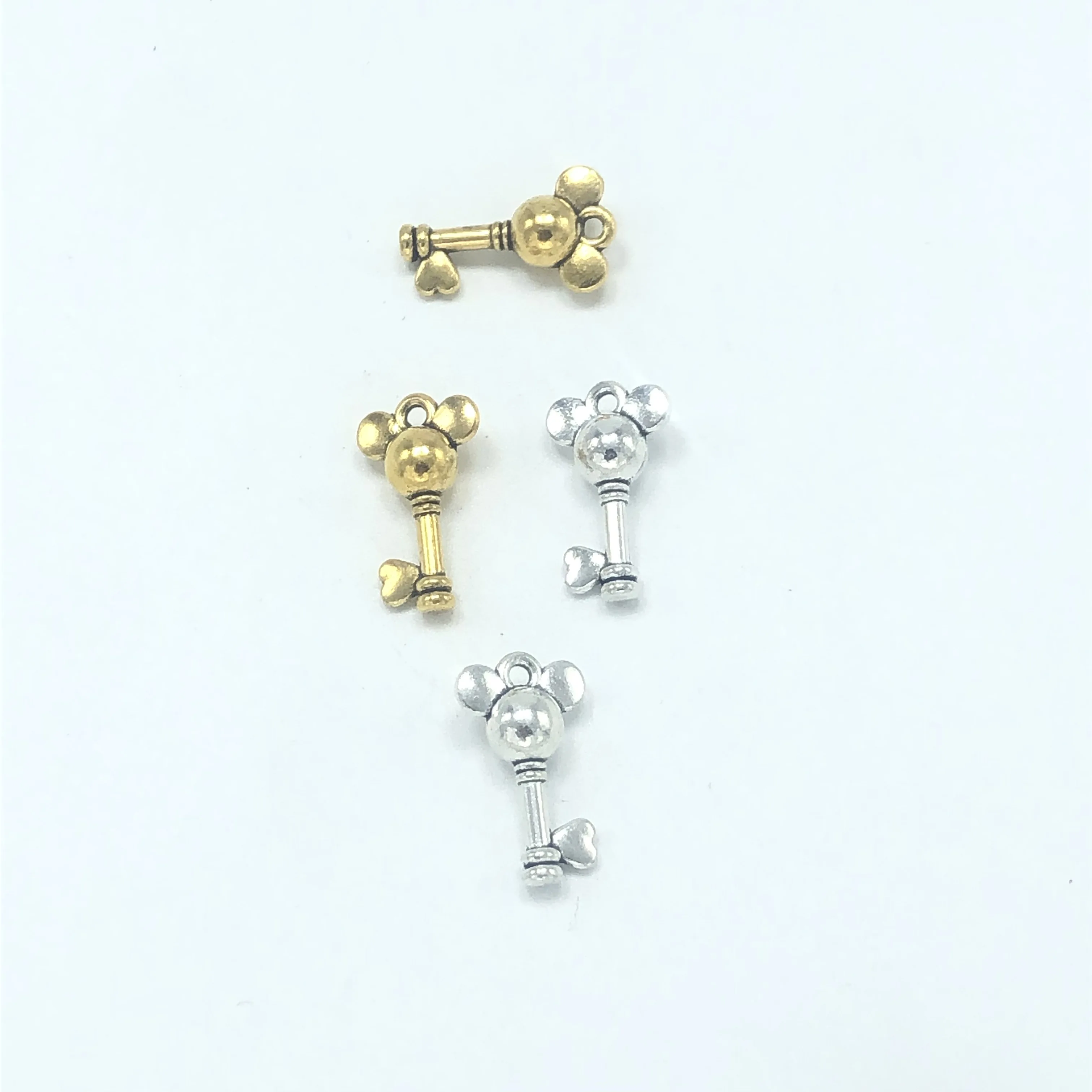 

20pcs popular love heart mouse pendant accessory DIY handmade necklace bracelet jewelry findings 10mm*18mm