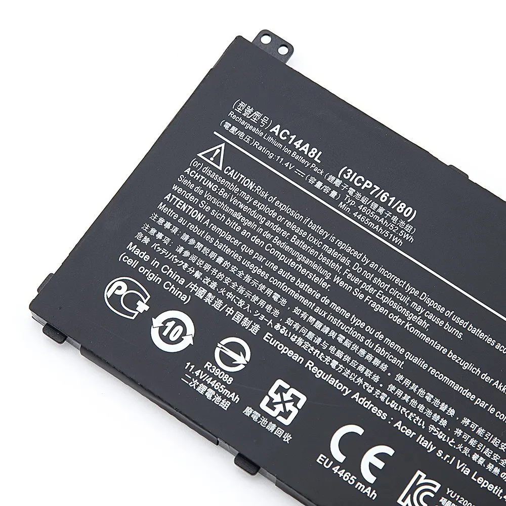 11 4 V 4605 мА/ч подлинный новый AC14A8L Батарея для Acer Aspire VN7 571 571G 591 591G 791G KT.0030G.001