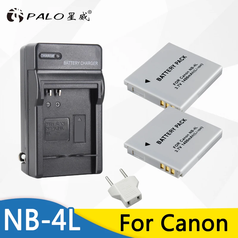 2 шт. литий ионные аккумуляторы и зарядное устройство для Canon IXUS 30 40 50 60 80|Цифровые