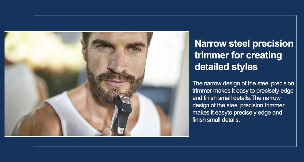 Philips Norelco серии 7000 Multigroom 18 шт. мужские перезаряжаемые электрический триммер бритвы MG7750/49