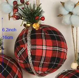 cloth ball d12cm Подвесные украшения желудь Звезда шар ручной работы украшения для дома сосновые шишки с Холли Рождественская елка украшения натальный Декор - Цвет: cloth ball d12cm