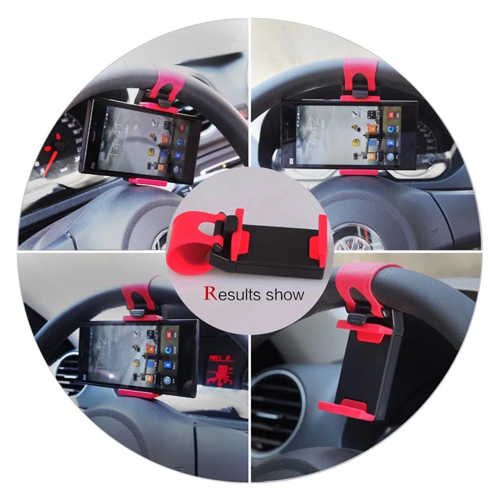 3 2 7 inch steering wheel auto phone holder for phone in car mobile support universal stand for cellphone automobile accessories free global shipping