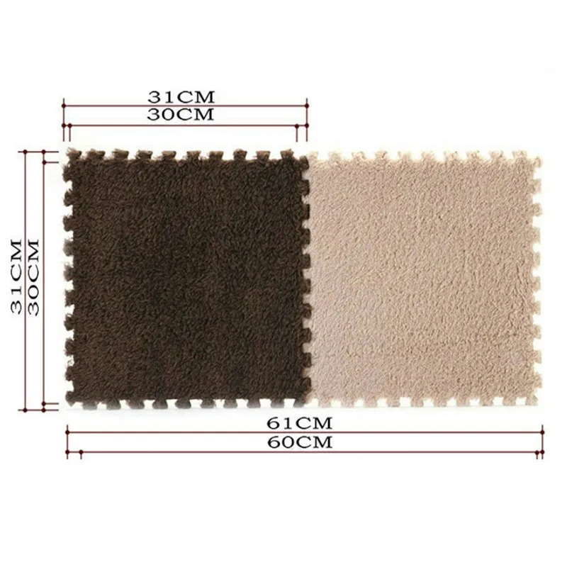 1 шт. мягкий блокирующий пенный Напольный пазл игровой коврик замшевая Подкладка