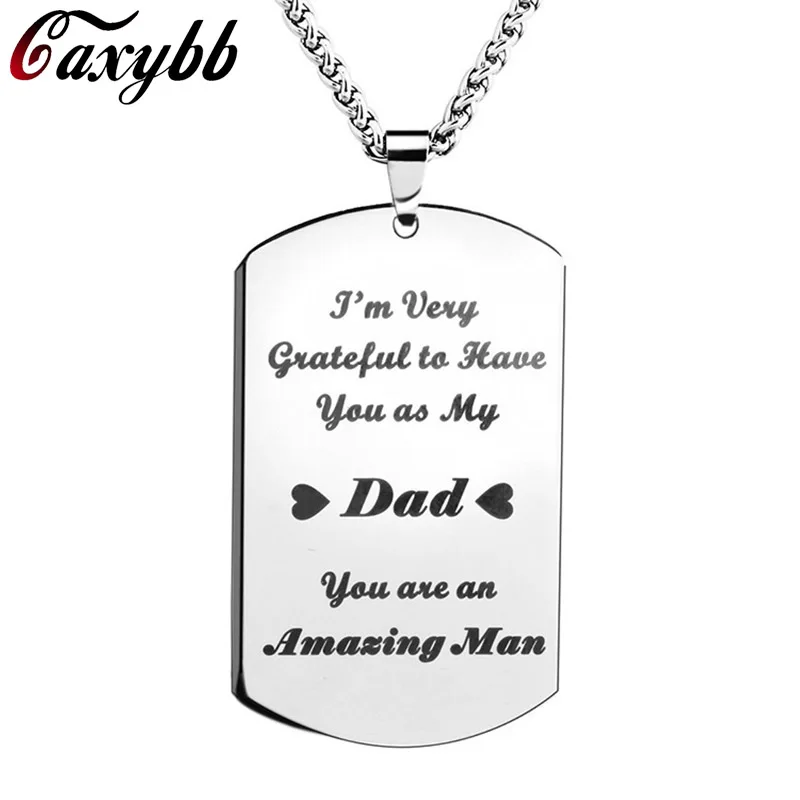 Ожерелье из титановой стали марки Caxybb с подвеской в стиле милитари|steel necklace|jewelry