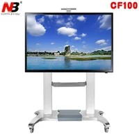 nb cf100 luxury heavy duty aluminum 60 100inch led lcd tv mobile cart free lifting and extension base