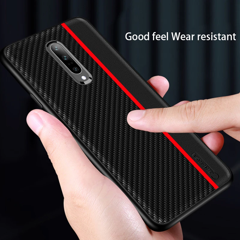 Для Oneplus 7 7T Pro Чехол Ультра тонкий волокнистый кожаный силиконовый мягкий край противоударный задний Чехол для Oneplus 7 5 6 5T 6T чехол