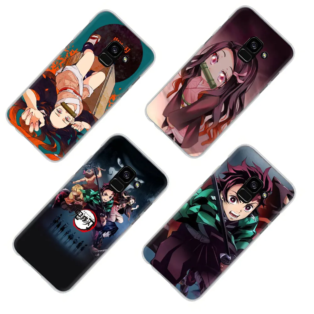Аниме «Демон» Истребительница kimetsu без Yaiba жесткий чехол для телефона с рисунком в виде крышка чехол для samsung Galaxy A3 5 A6 7 8 9 A10 30 40 50 70