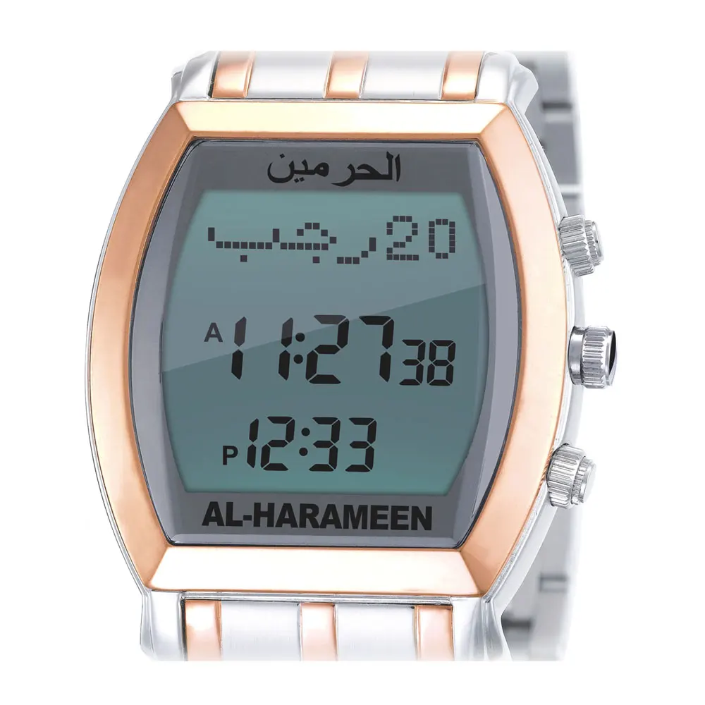 AL Harameen мусульманские женские часы Azan молитвенные наручные 6260 золотые высокие