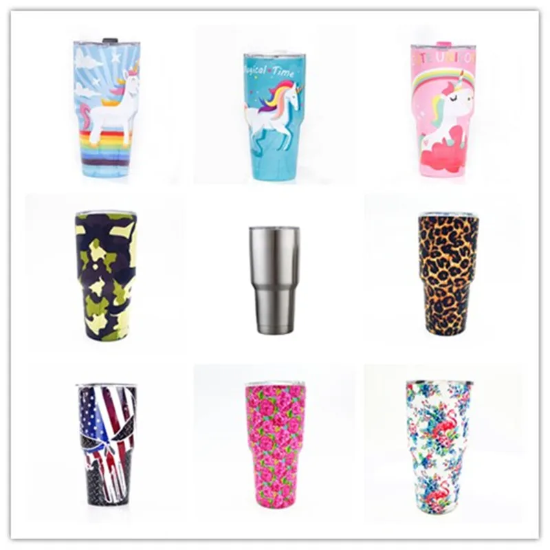 Оптовая продажа 100 шт. кружка из нержавеющей стали 30 унций стакан с двойными