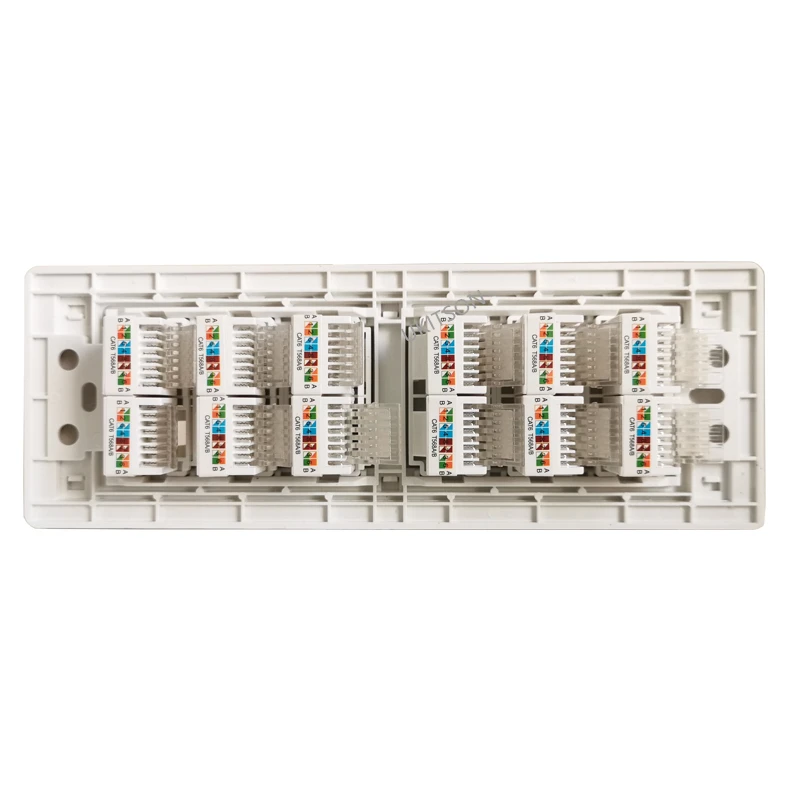 12 портов CAT5E CAT 6 RJ45 Ethernet LAN настенная панель 118 Тип интернет лицевая крышка