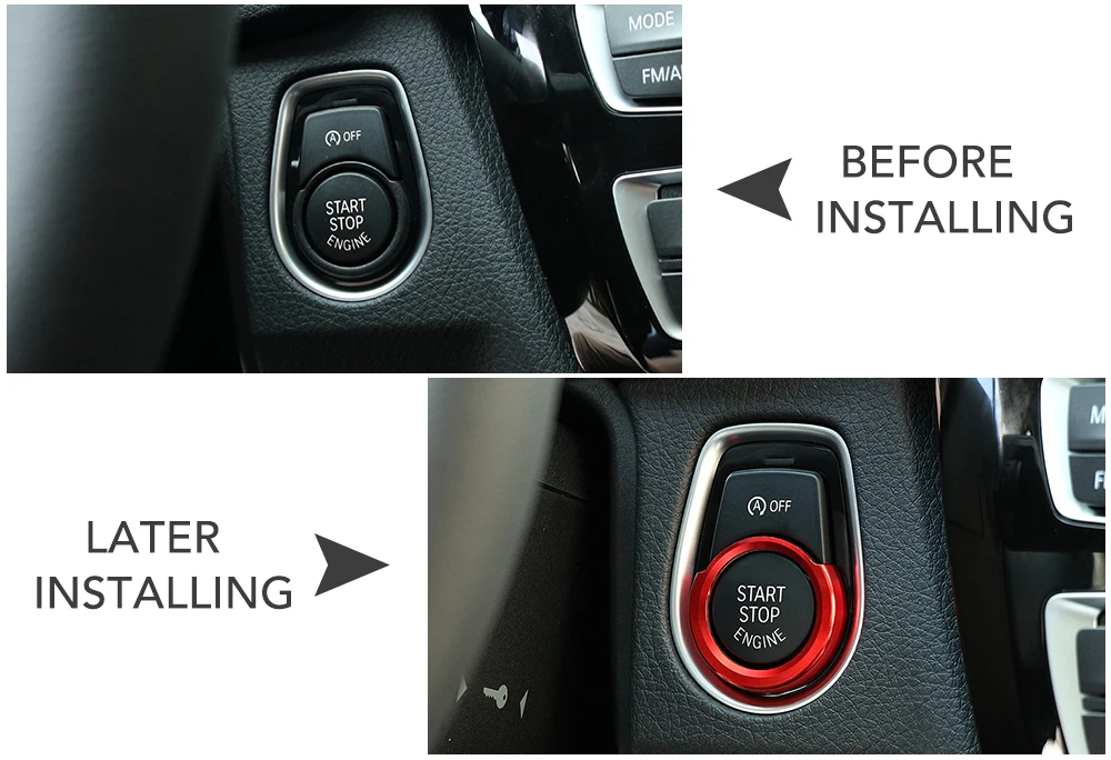 Автомобильный двигатель Start Stop Lgnition Брелок Декоративные Чехлы для BMW 4 3 2 1 серия F30