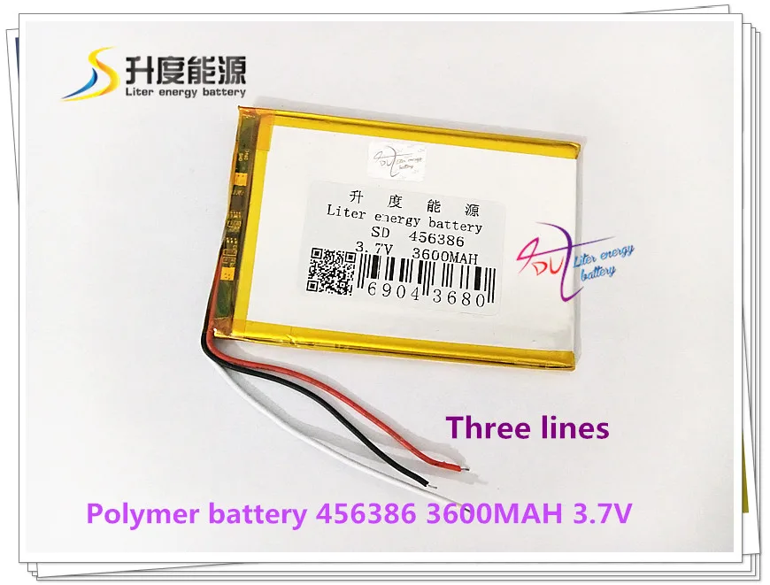 3 line 3.7V 3600mAH 456386 Polymer lithium ion / Li-ion battery for tablet pc cell phone POWER BANK MIUI | Компьютеры и офис